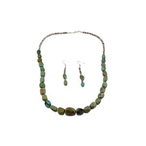 Santo Domingo Turquoise Necklace Earring Set Naomi Garcia Native American**